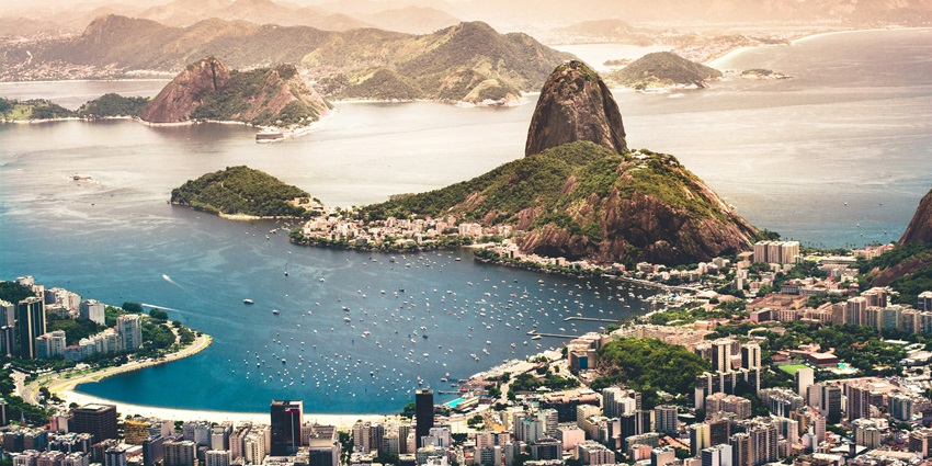 Experience the beauty of Rio de Janeiro, Brazil, with its iconic Sugarloaf Mountain.